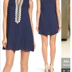 Jane Shift Dress in True Navy